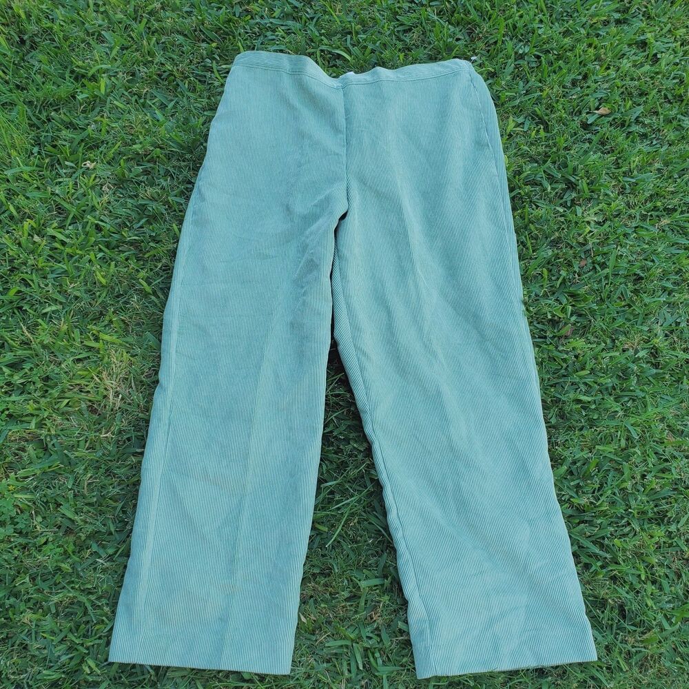 Alfred Dunner Green Classic Fit Comfort Waist Pants Size 16